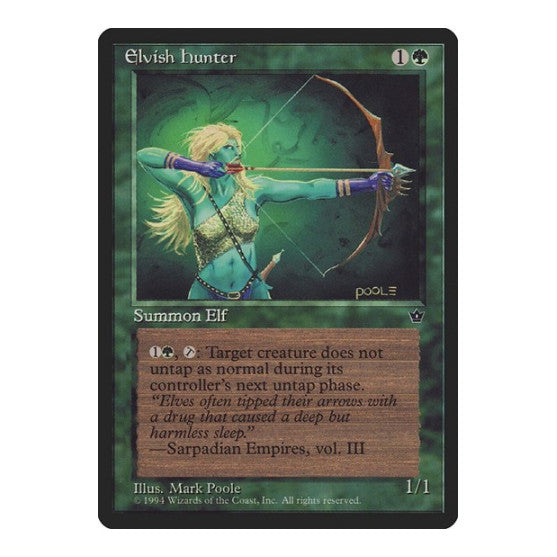 Elvish Hunter Poole (FEM) #67a Common (Damaged) Fallen Empires Magic: The Gathering: 1994