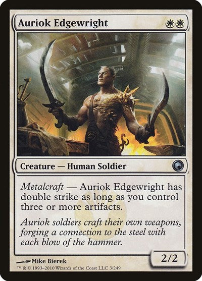 Auriok Edgewright (SOM) #3 Uncommon (Lightly Played) Scars of Mirrodin Magic: The Gathering: 2010