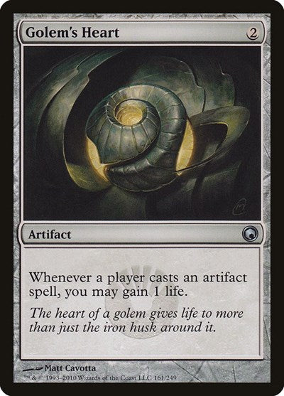 Golems Heart (SOM) #161 Uncommon (Moderately Played) Scars of Mirrodin Magic: The Gathering: 2010
