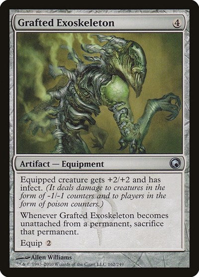 Grafted Exoskeleton (SOM) #162 Uncommon (Lightly Played) Scars of Mirrodin Magic: The Gathering: 2010