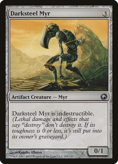 Darksteel Myr (SOM) #151 Uncommon (Lightly Played) Scars of Mirrodin Magic: The Gathering: 2010