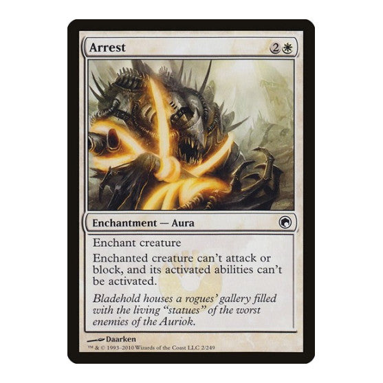 Arrest (SOM) #2 Common (Lightly Played) Scars of Mirrodin Magic: The Gathering: 2010