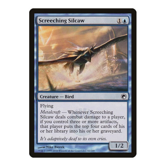 Screeching Silcaw (SOM) #42 Common (Lightly Played) Scars of Mirrodin Magic: The Gathering: 2010