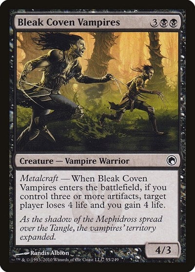 Bleak Coven Vampires (SOM) #55 Common (Moderately Played) Scars of Mirrodin Magic: The Gathering: 2010