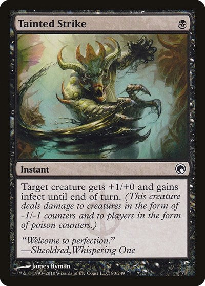 Tainted Strike (SOM) #80 Common (Lightly Played) Scars of Mirrodin Magic: 2010
