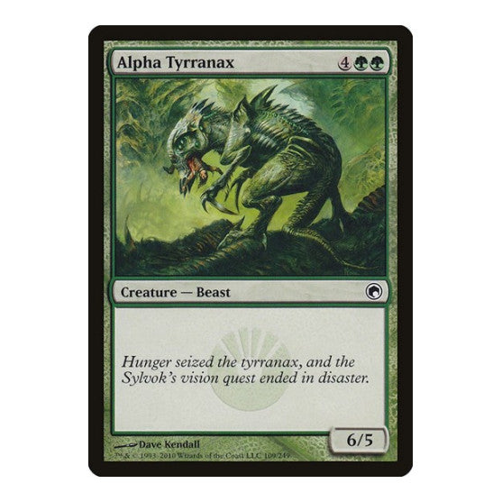 Alpha Tyrranax (SOM) #109 Common (Lightly Played) Scars of Mirrodin Magic: The Gathering: 2010