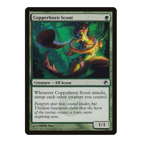 Copperhorn Scout (SOM) #116 Common (Moderately Played) Scars of Mirrodin Magic: The Gathering: 2010