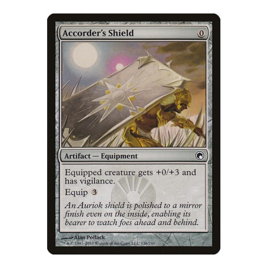 Accorder's Shield (SOM) #136 Common Scars of Mirrodin Magic: The Gathering: 2010