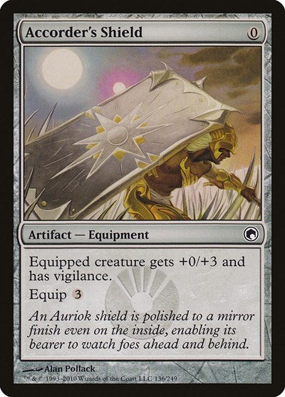 Accorders Shield (SOM) #136 Common (Lightly Played) Scars of Mirrodin Magic: The Gathering: 2010
