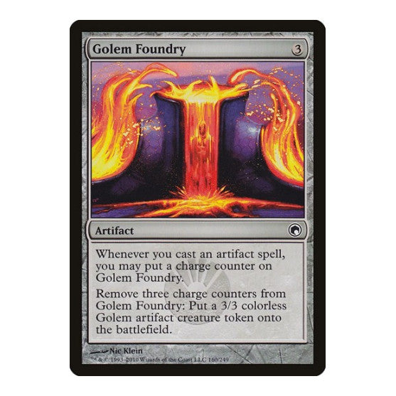 Golem Foundry (SOM) #160 Common (Lightly Played) Scars of Mirrodin Magic: The Gathering: 2010