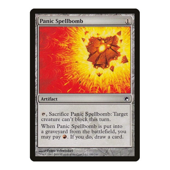 Panic Spellbomb (SOM) #191 Common (Damaged) Scars of Mirrodin Magic: The Gathering: 2010