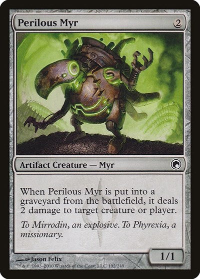 Perilous Myr (SOM) #192 Common (Lightly Played) Scars of Mirrodin Magic: The Gathering: 2010