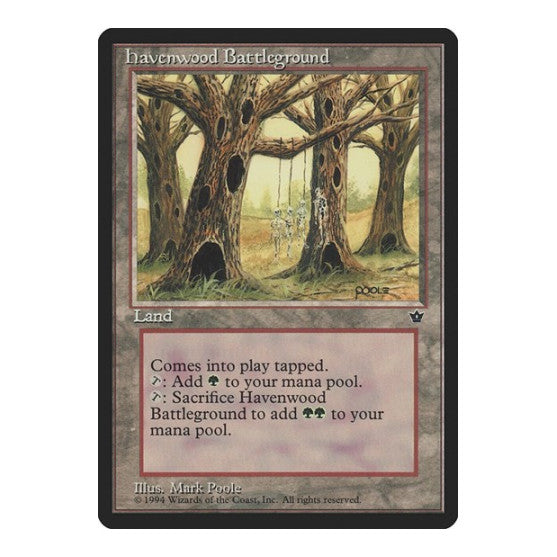 Havenwood Battleground (FEM) #96 Uncommon (Damaged) Fallen Empires Magic: The Gathering: 1994