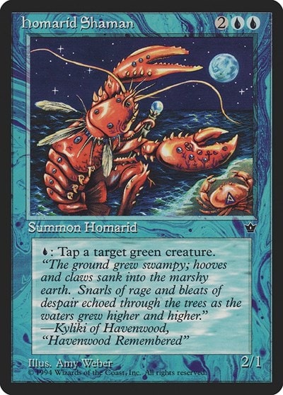 Homarid Shaman (FEM) #20 Rare (Heavily Played) Fallen Empires Magic: The Gathering: 1994
