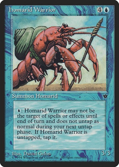 Homarid Warrior Gelon (FEM) #22a Common (Moderately Played) Fallen Empires Magic: The Gathering: 1994