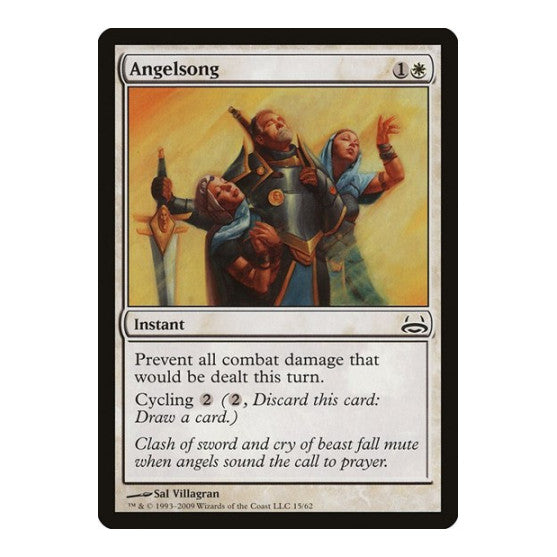 Angelsong (DDC) #15 Common (Moderately Played) Duel Decks: Divine vs. Demonic Magic: The Gathering: 2009