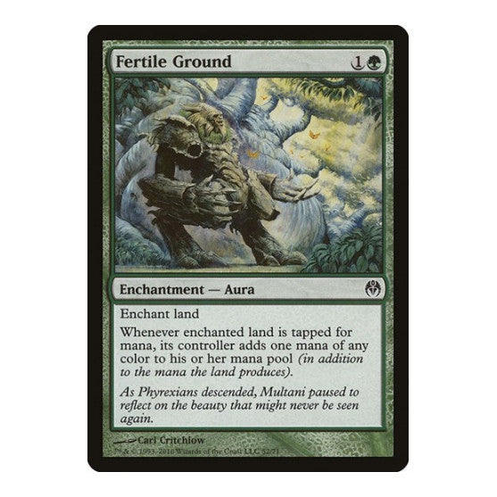 Fertile Ground (DDE) #52 Common (Lightly Played) Duel Decks: Phyrexia vs. the Coalition Magic: The Gathering: 2010