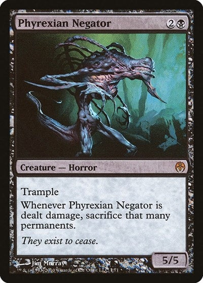 Phyrexian Negator (DDE) #1 Mythic Rare (Foil Near Mint) Duel Decks: Phyrexia vs. the Coalition Magic: The Gathering: 2010
