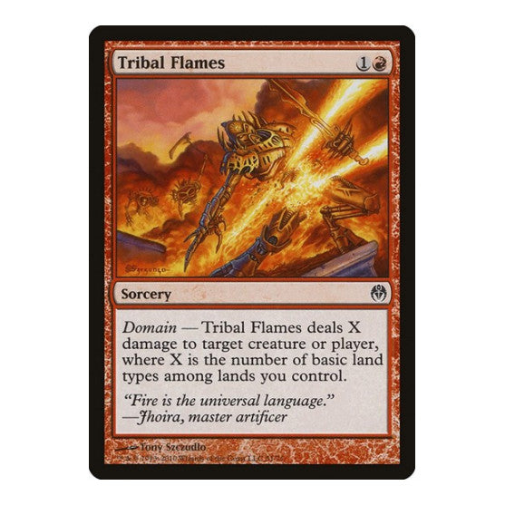 Tribal Flames (DDE) #51 Common (Lightly Played) Duel Decks: Phyrexia vs. the Coalition Magic: The Gathering: 2010