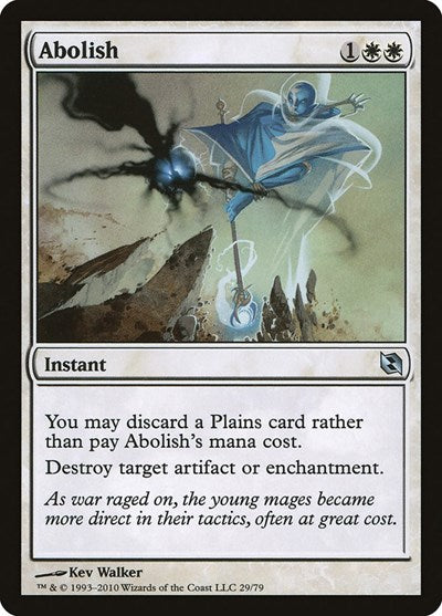 Abolish (DDF) #29 Uncommon (Moderately Played) Duel Decks: Elspeth vs. Tezzeret Magic: The Gathering: 2010