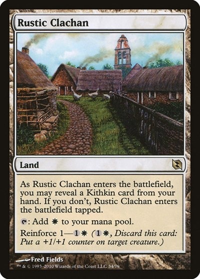 Rustic Clachan (DDF) #34 Rare (Lightly Played) Duel Decks: Elspeth vs. Tezzeret Magic: The Gathering: 2010