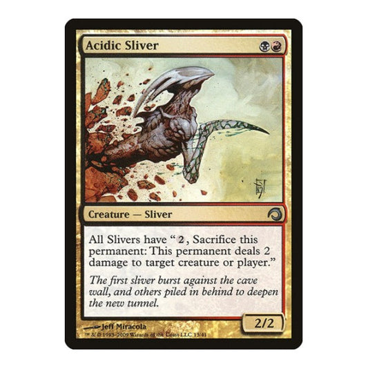 Acidic Sliver (PDS) #13 Uncommon (Foil Moderately Played) Premium Deck Series: Slivers Magic: The Gathering: 2009