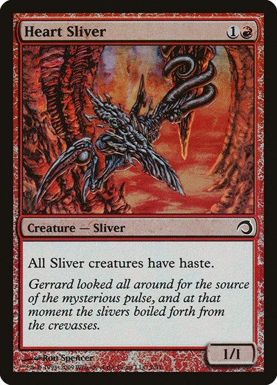 Heart Sliver (PDS) #7 Common (Foil Moderately Played) Premium Deck Series: Slivers Magic: The Gathering: 2009