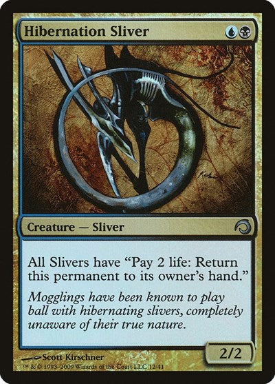 Hibernation Sliver (PDS) #12 Uncommon (Foil Moderately Played) Premium Deck Series: Slivers Magic: The Gathering: 2009