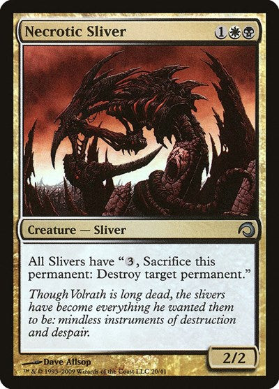 Necrotic Sliver (PDS) #20 Uncommon (Foil Moderately Played) Premium Deck Series: Slivers Magic: The Gathering: 2009