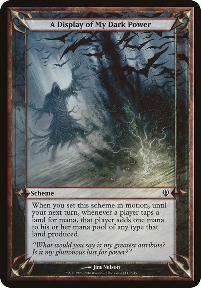 A Display of My Dark Power (Archenemy) (OVER) #8 Common (Lightly Played) Oversize Cards Magic: The Gathering: 2026