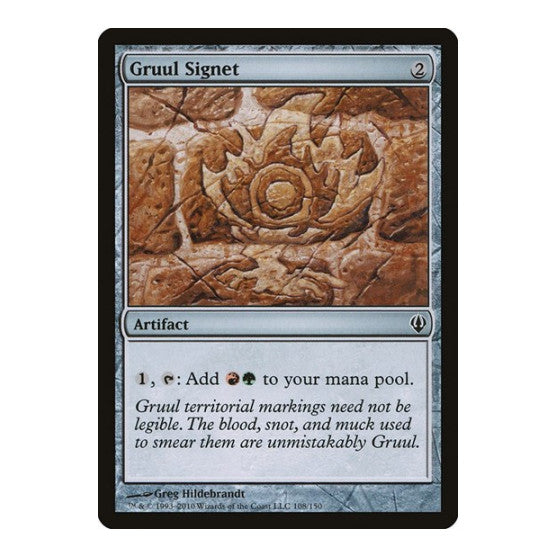 Gruul Signet (ARC) #108 Common (Lightly Played) Archenemy Magic: The Gathering: 2010