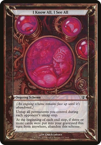 I Know All, I See All (Archenemy) (OVER) #18 Common (Lightly Played) Oversize Cards Magic: The Gathering: 2026