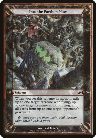Into the Earthen Maw (Archenemy) (OVER) #20 Common (Lightly Played) Oversize Cards Magic: The Gathering: 2026