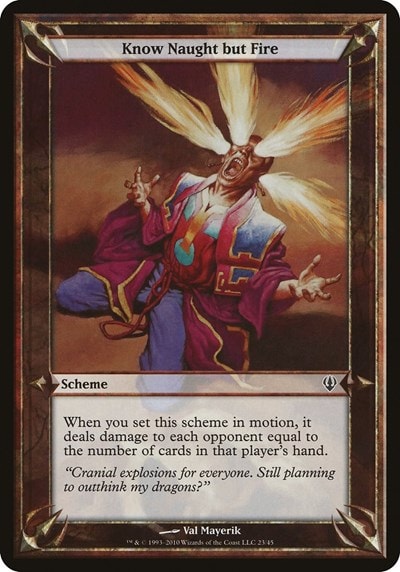 Know Naught but Fire (Archenemy) (OVER) #23 Common (Lightly Played) Oversize Cards Magic: The Gathering: 2026