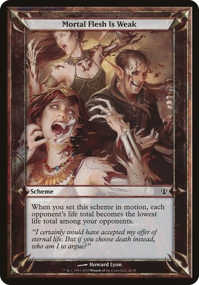 Mortal Flesh Is Weak (Archenemy) (OVER) #26 Common (Lightly Played) Oversize Cards Magic: The Gathering: 2026
