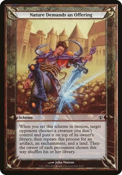 Nature Demands an Offering (Archenemy) (OVER) #31 Common (Lightly Played) Oversize Cards Magic: The Gathering: 2026