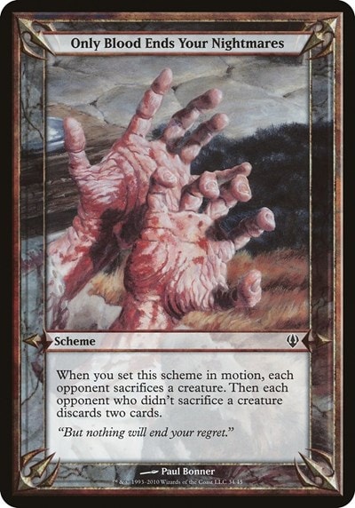 Only Blood Ends Your Nightmares (Archenemy) (OVER) #34 Common (Lightly Played) Oversize Cards Magic: The Gathering: 2026