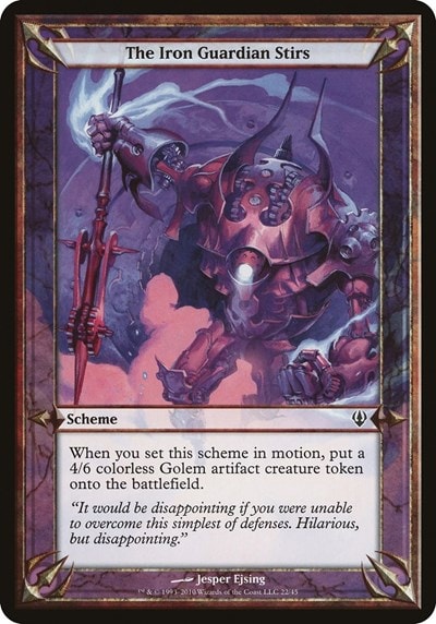 The Iron Guardian Stirs (Archenemy) (OVER) #22 Common (Lightly Played) Oversize Cards Magic: The Gathering: 2026