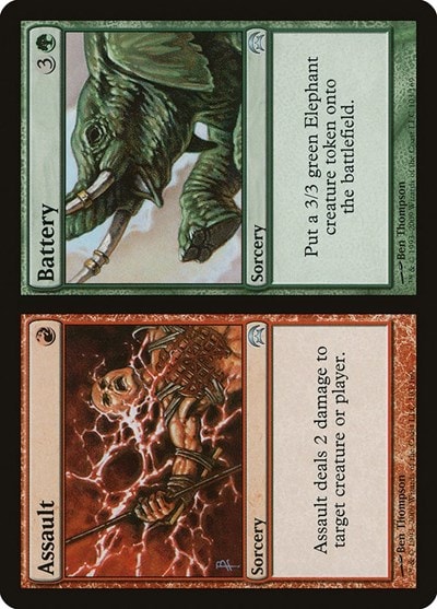 Assault Battery (HOP) #103 Uncommon (Lightly Played) Planechase Magic: The Gathering: 2009