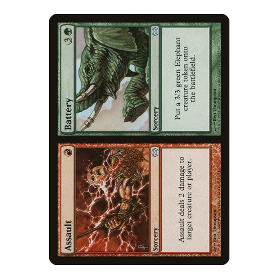 Assault // Battery (HOP) #103 Uncommon (Lightly Played) Planechase Magic: The Gathering: 2009