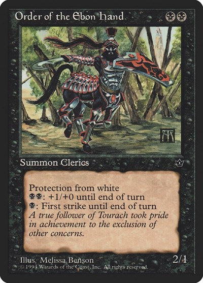 Order of the Ebon Hand Benson (FEM) #42a Common (Lightly Played) Fallen Empires Magic: 1994