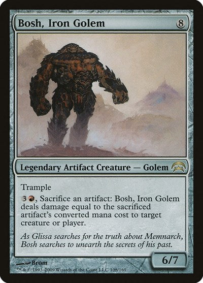 Bosh Iron Golem (HOP) #108 Rare (Heavily Played) Planechase Magic: The Gathering: 2009