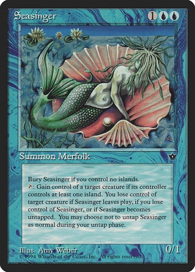 Seasinger (FEM) #25 Uncommon (Heavily Played) Fallen Empires Magic: The Gathering: 1994