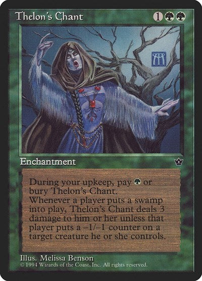 Thelons Chant (FEM) #76 Uncommon (Heavily Played) Fallen Empires Magic: 1994