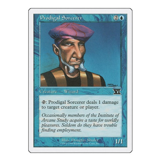 Prodigal Sorcerer (BRB) #54 Common (Moderately Played) Battle Royale Box Set Magic: The Gathering: 1999