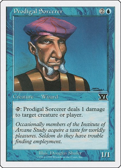 Prodigal Sorcerer (BRB) #54 Common (Moderately Played) Battle Royale Box Set Magic: The Gathering: 1999