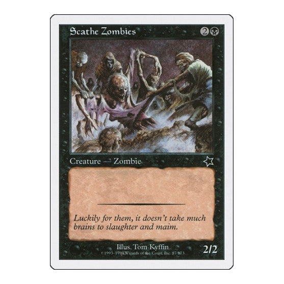 Scathe Zombies (S99) #87 Common (Heavily Played) Starter 1999 Magic: The Gathering: 1999