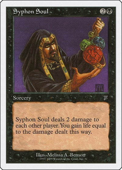 Syphon Soul (BRB) #86 Common (Heavily Played) Battle Royale Box Set Magic: The Gathering: 1999