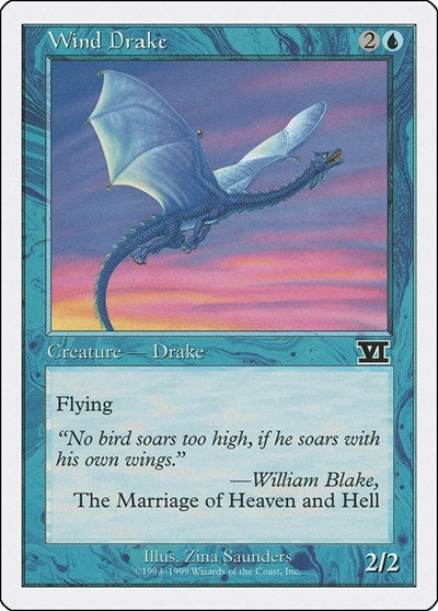Wind Drake (BRB) #98 Common (Damaged) Battle Royale Box Set Magic: The Gathering: 1999
