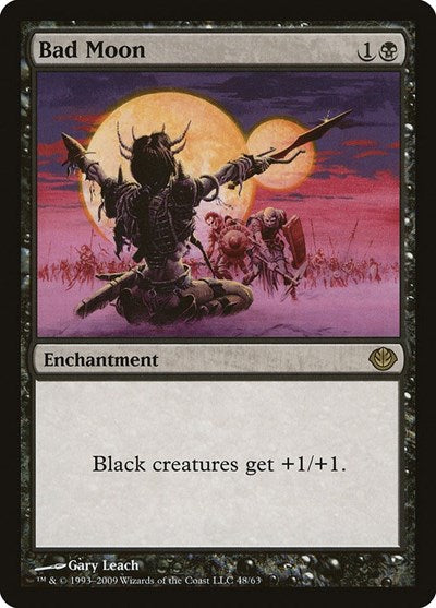Bad Moon (DDD) #48 Rare (Moderately Played) Duel Decks: Garruk vs. Liliana Magic: The Gathering: 2009